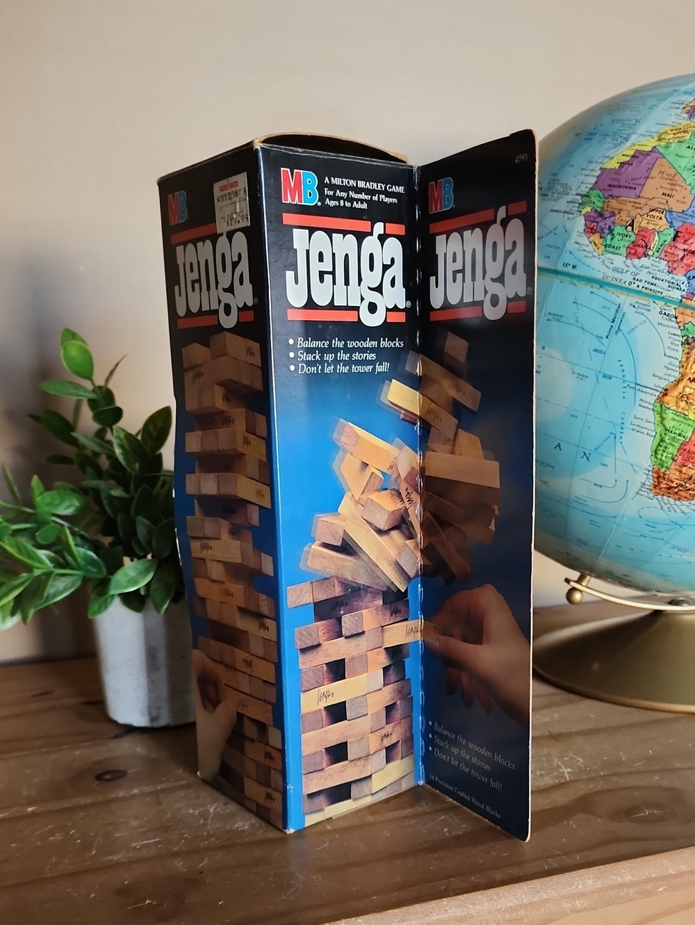 Original Vintage 1986 Jenga Classic Wooden Block Stacking Game by Milton Bradley